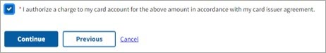 Screenshot - authorise charge