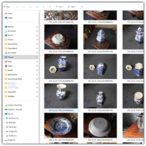 File Explorer with large thumbnail images