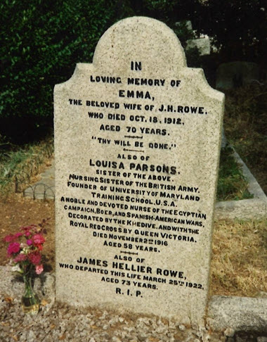 Louise Parsons headstone