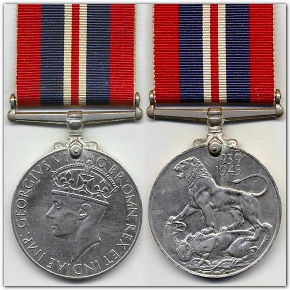 Medal created and-awarded by the British Government in 1945