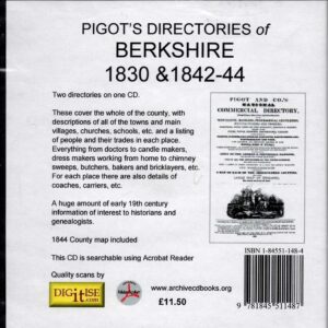 Pigot’s Directories of Berkshire 1830 & 1842-1844