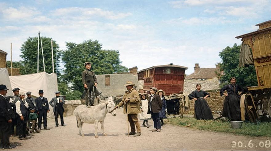 Wittenham, the feast in 1908