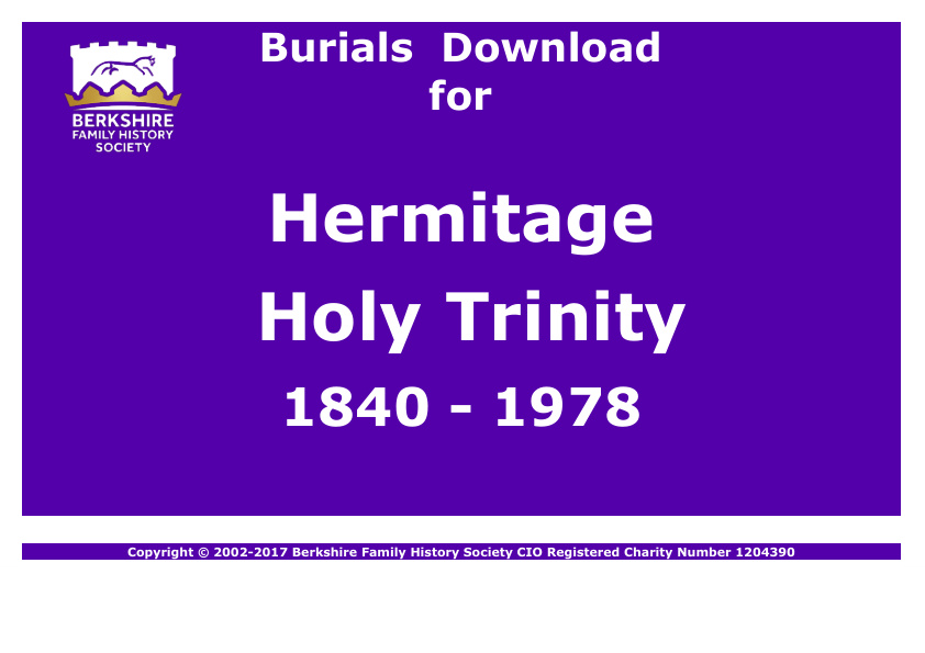 Hermitage Holy Trinity Burials 1840-1978 Download D1106